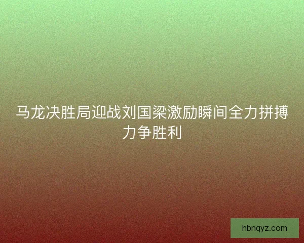 马龙决胜局迎战刘国梁激励瞬间全力拼搏力争胜利 马龙决胜局迎战刘国梁激励瞬间全力拼搏力争胜利